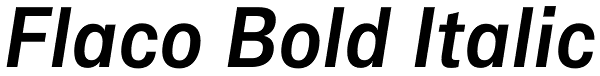 Flaco Bold Italic Font