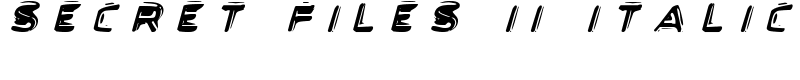 Secret Files II Italic Font