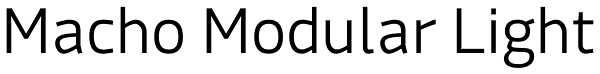 Macho Modular Light Font