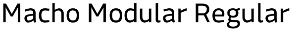 Macho Modular Regular Font