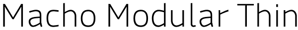 Macho Modular Thin Font