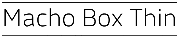 Macho Box Thin Font