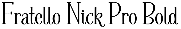 Fratello Nick Pro Bold Font