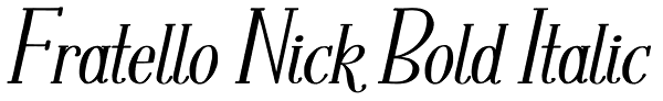 Fratello Nick Bold Italic Font