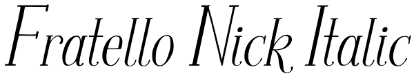 Fratello Nick Italic Font