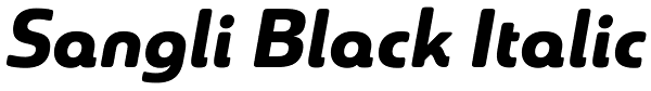 Sangli Black Italic Font