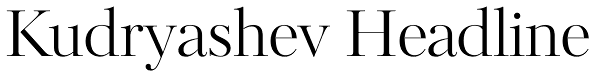 Kudryashev Headline Font