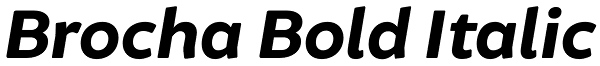 Brocha Bold Italic Font