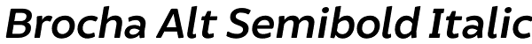 Brocha Alt Semibold Italic Font