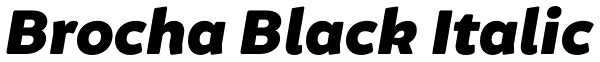 Brocha Black Italic Font