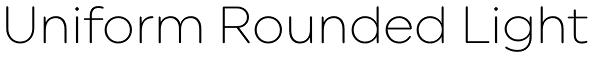 Uniform Rounded Light Font