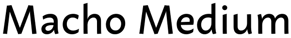 Macho Medium Font