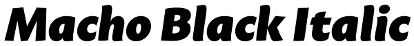 Macho Black Italic Font