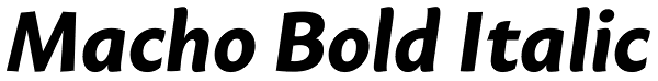 Macho Bold Italic Font