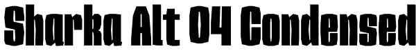 Sharka Alt 04 Condensed Font