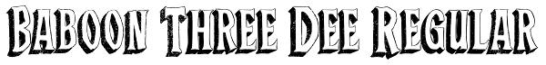 Baboon Three Dee Regular Font