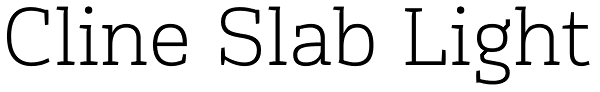 Cline Slab Light Font