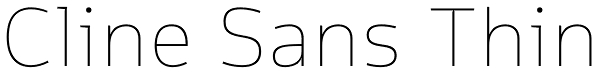 Cline Sans Thin Font