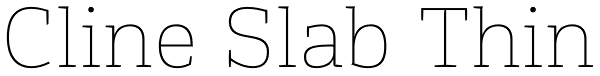 Cline Slab Thin Font