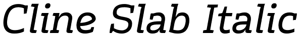 Cline Slab Italic Font