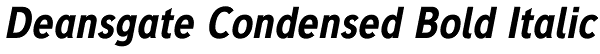 Deansgate Condensed Bold Italic Font