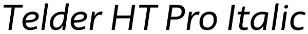 Telder HT Pro Italic Font