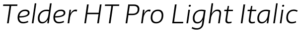 Telder HT Pro Light Italic Font