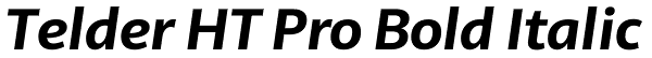 Telder HT Pro Bold Italic Font