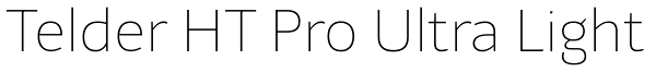 Telder HT Pro Ultra Light Font