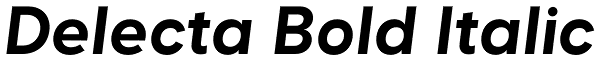 Delecta Bold Italic Font