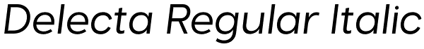 Delecta Regular Italic Font