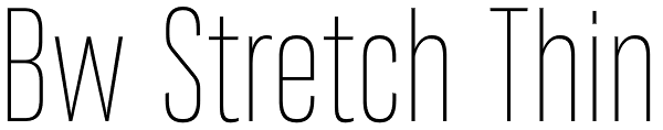 Bw Stretch Thin Font