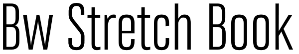 Bw Stretch Book Font