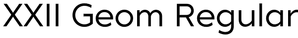 XXII Geom Regular Font