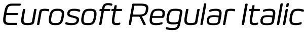 Eurosoft Regular Italic Font