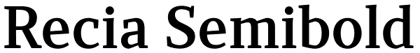 Recia Semibold Font