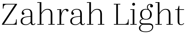 Zahrah Light Font