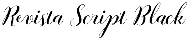 Revista Script Black Font