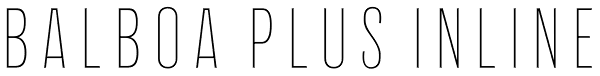 Balboa Plus Inline Font