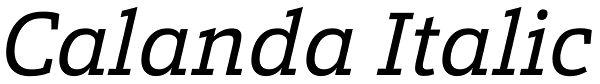 Calanda Italic Font