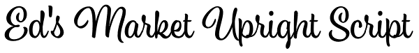 Ed's Market Upright Script Font