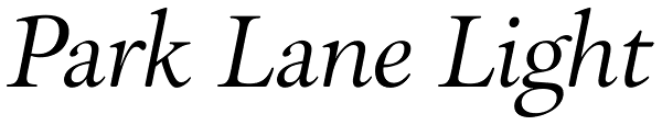 Park Lane Light Font