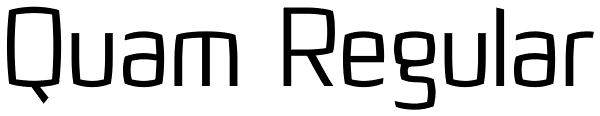 Quam Regular Font