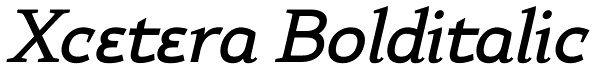 Xcetera Bolditalic Font