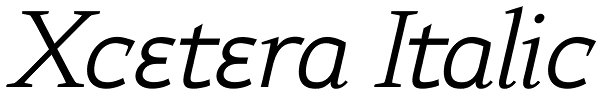 Xcetera Italic Font