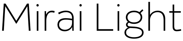 Mirai Light Font