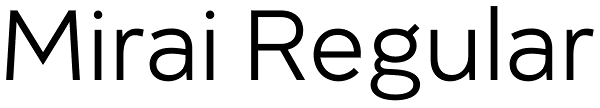 Mirai Regular Font