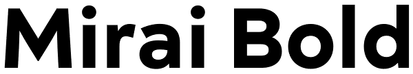 Mirai Bold Font