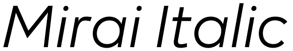 Mirai Italic Font