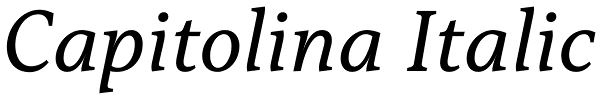 Capitolina Italic Font